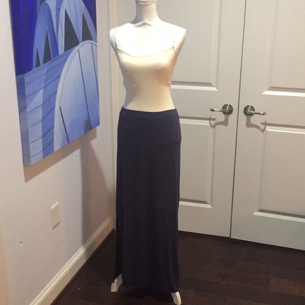 Banana Republic Maxi Skirt Dark Blue